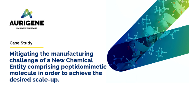 Mitigating the manufacturing challenge of a New Chemical Entity comprising peptidomimetic molecule in order to achieve the desired scale-up