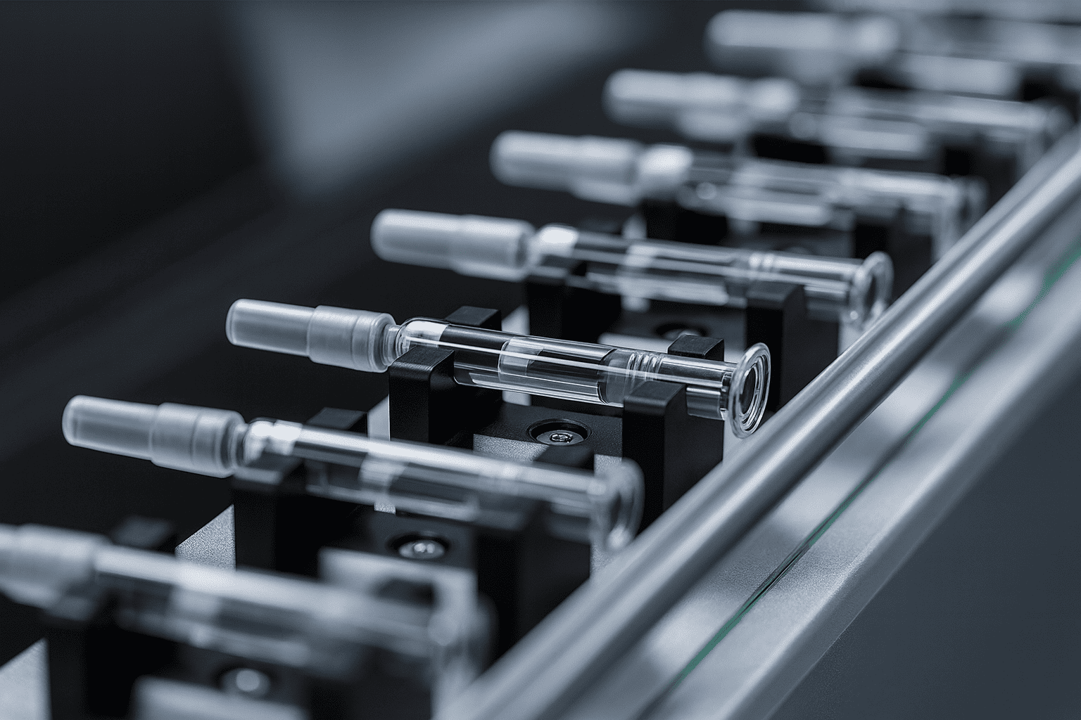 Biomedical prefilled syringe production