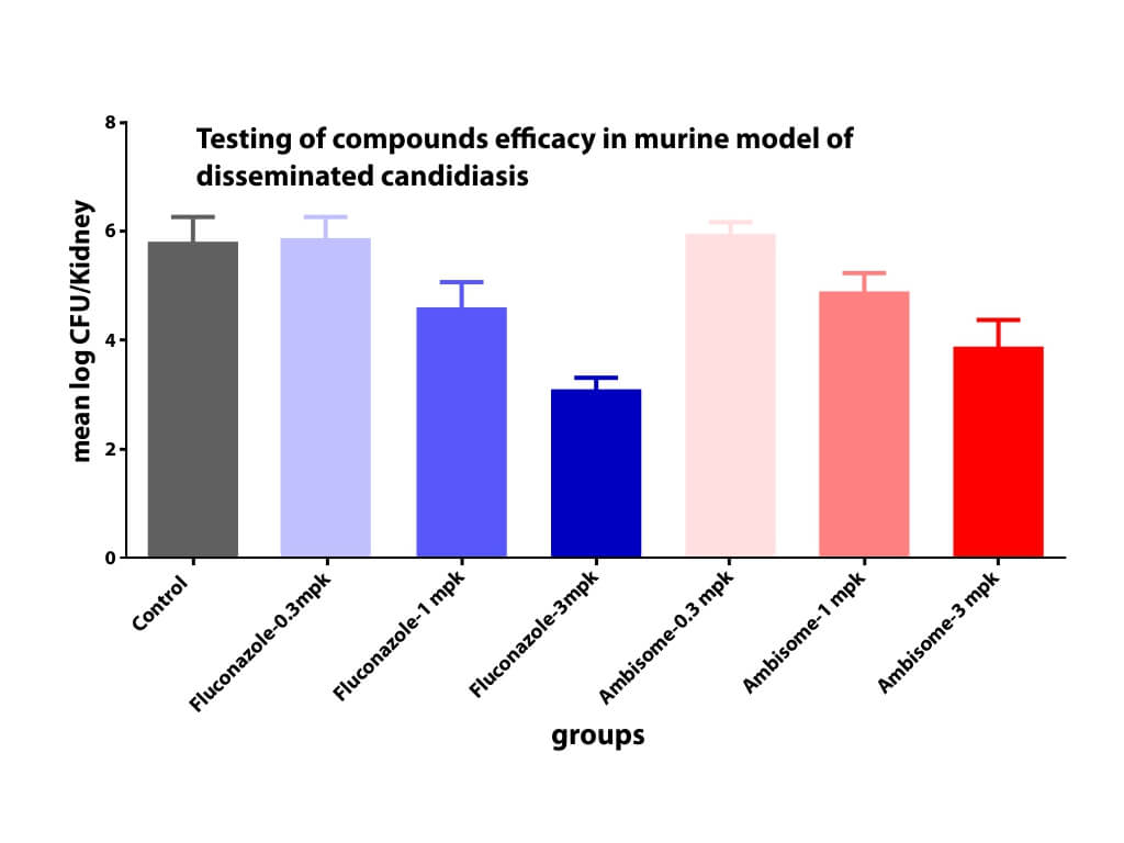 Testing Compound Efficacy in murine model of disseminated candidiasis