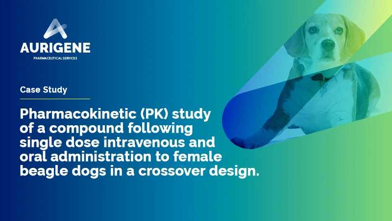 Pharmacokinetic (PK) study of a compound following single dose intravenous and oral administration to female beagle dogs in a crossover design.